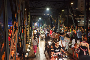 Chiang Mai bridge, a Photo by saiko3p