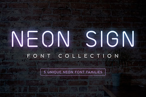 Neon Sign Font Collection