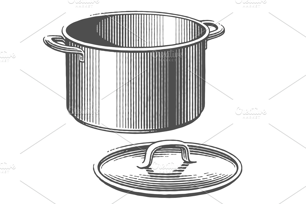 Metal pot with top engravings, an Object Graphic by Irina Trusova (Photo 3 of 7)
