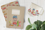 English Houses set +3 patterns, a Decorative Illustration by Kristina Crocus (Thumbnail 5 of 5)
