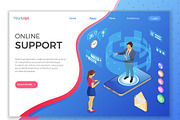 Isometric Online Customer Support, a Person Illustration by TAlex (Thumbnail 2 of 6)