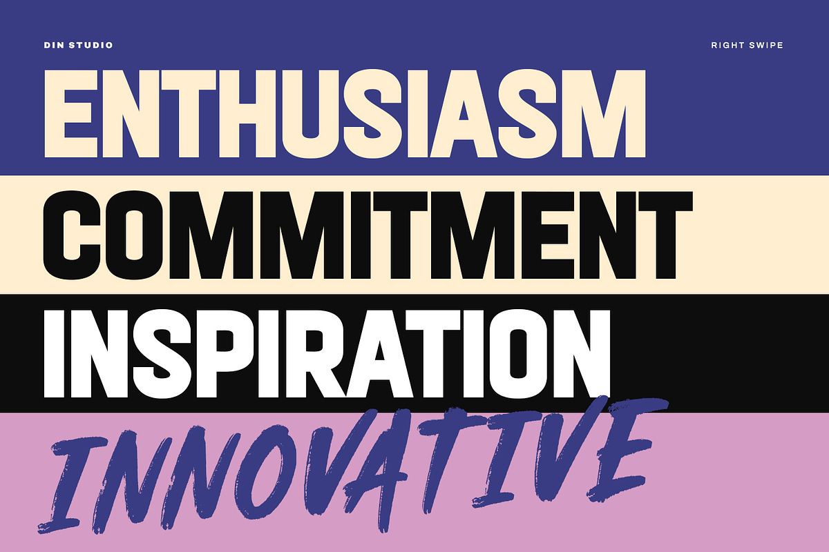 Right Swipe, a Script Font by din-studio.com (Photo 2 of 10)
