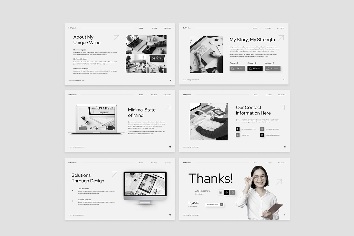 Self Portfolio Presentation, a Presentation Template by Annora Studio (Photo 3 of 7)