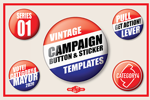 Vintage Campaign Button Templates 01