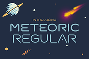 Meteoric Regular Font, a Sans Serif Font by Nuno Dias (Thumbnail 1 of 6)