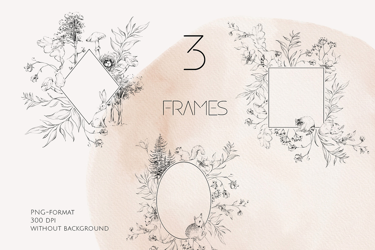 Charming forest - BUNDLE 4 in 1, a Decorative Illustration by Yuliia Lashevska (Photo 22 of 26)