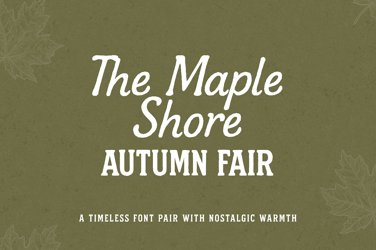 The Maple Shore – Font Duo, a Script Font by Creacy Studio (Photo 1 of 8)