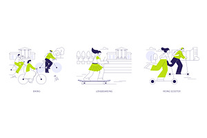 Students outdoor activities isolated, an Education Illustration by Visual Generation
