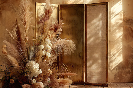 Rusty gold, room divider, backdrop, a Background Photo by Virgo Studio