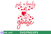 Cute Just a Lovely Goose SVG PNG, a Graphic by mh_arif (Thumbnail 2 of 4)