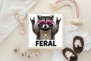 Feral Raccoon Sunglasses Funny PNG, an Illustration by CraftArtStudio (Thumbnail 4 of 4)