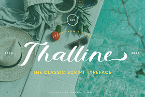 Thalline - Classic Script Font, a Script Font by Dhabee