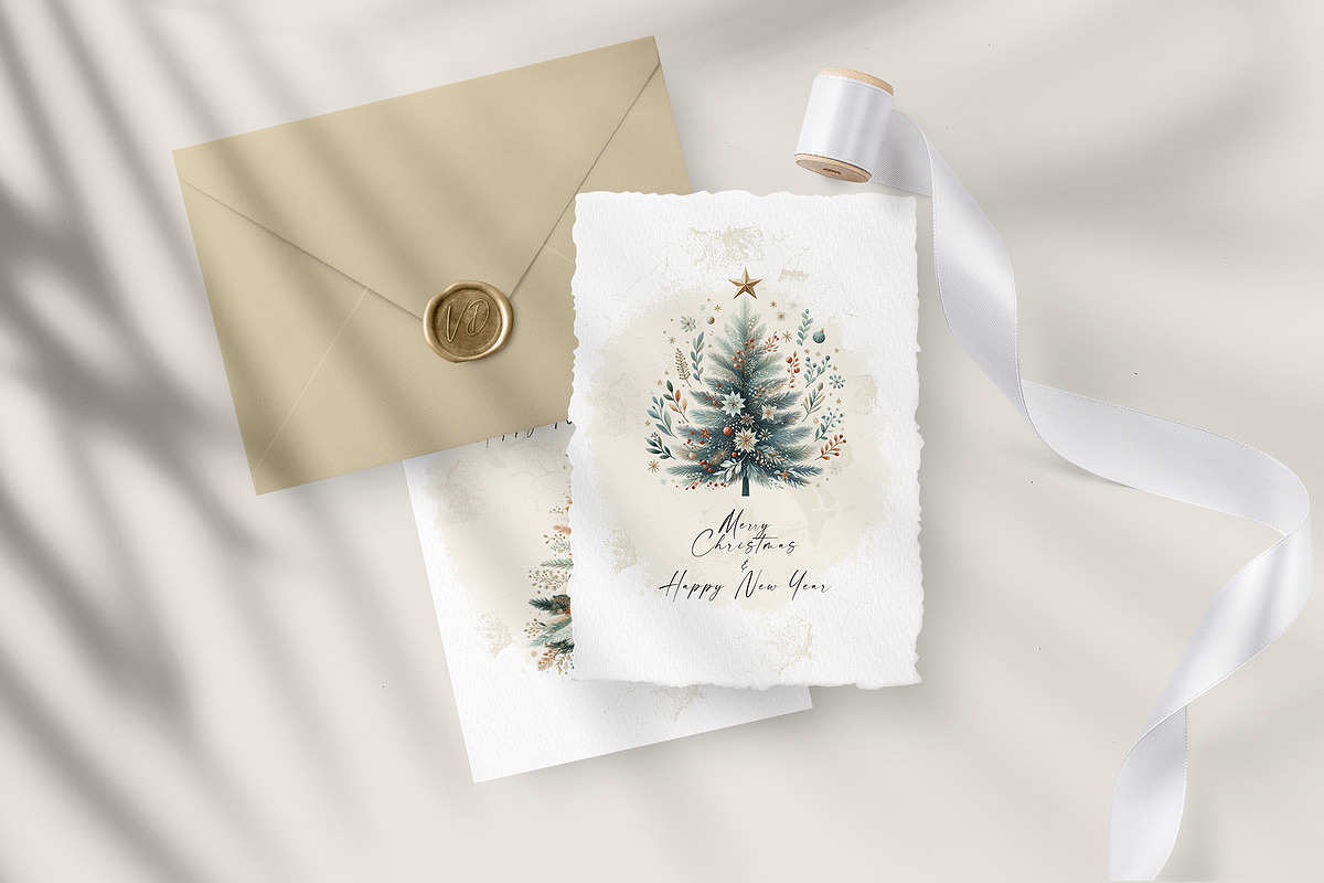 Boho Christmas Tree, a Decorative Illustration by Vasmila (Photo 2 of 5)