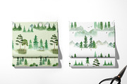 Watercolor Forest Mountains, Trees, a Decorative Illustration by Slastick (Thumbnail 7 of 8)