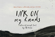 Ink on my hands script font messy, a Script Font by TD fonts (Thumbnail 1 of 10)