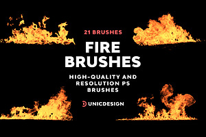 21 Fire Photoshop Brushes