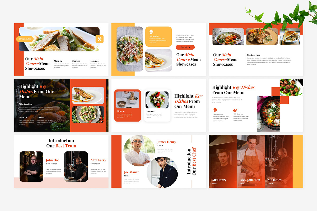 Good Food Menu Powerpoint Template, a Presentation Template by Eklip Studio (Photo 3 of 6)