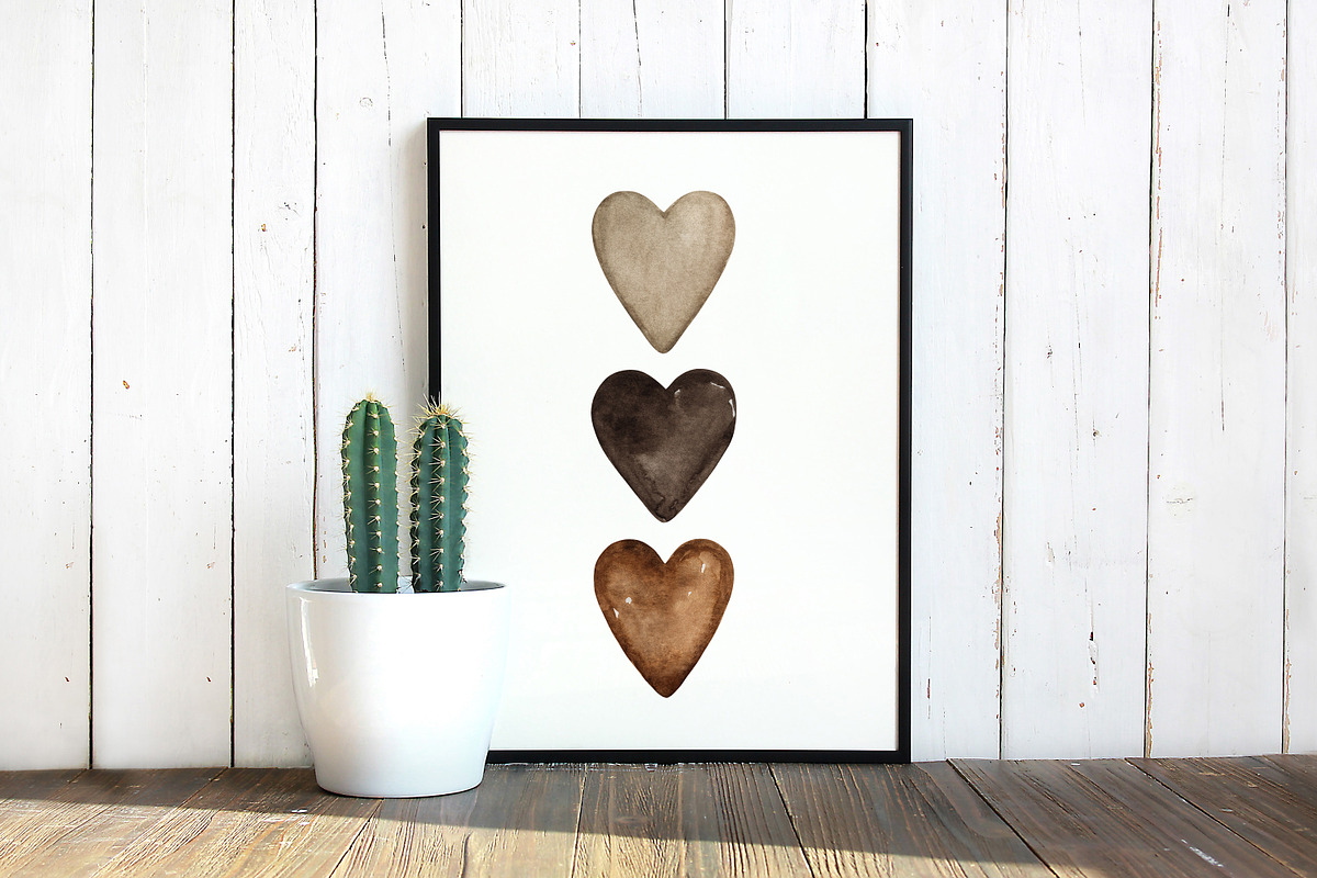 Watercolor heart cliparts & patterns, an Object Graphic by Naty Art (Photo 14 of 24)