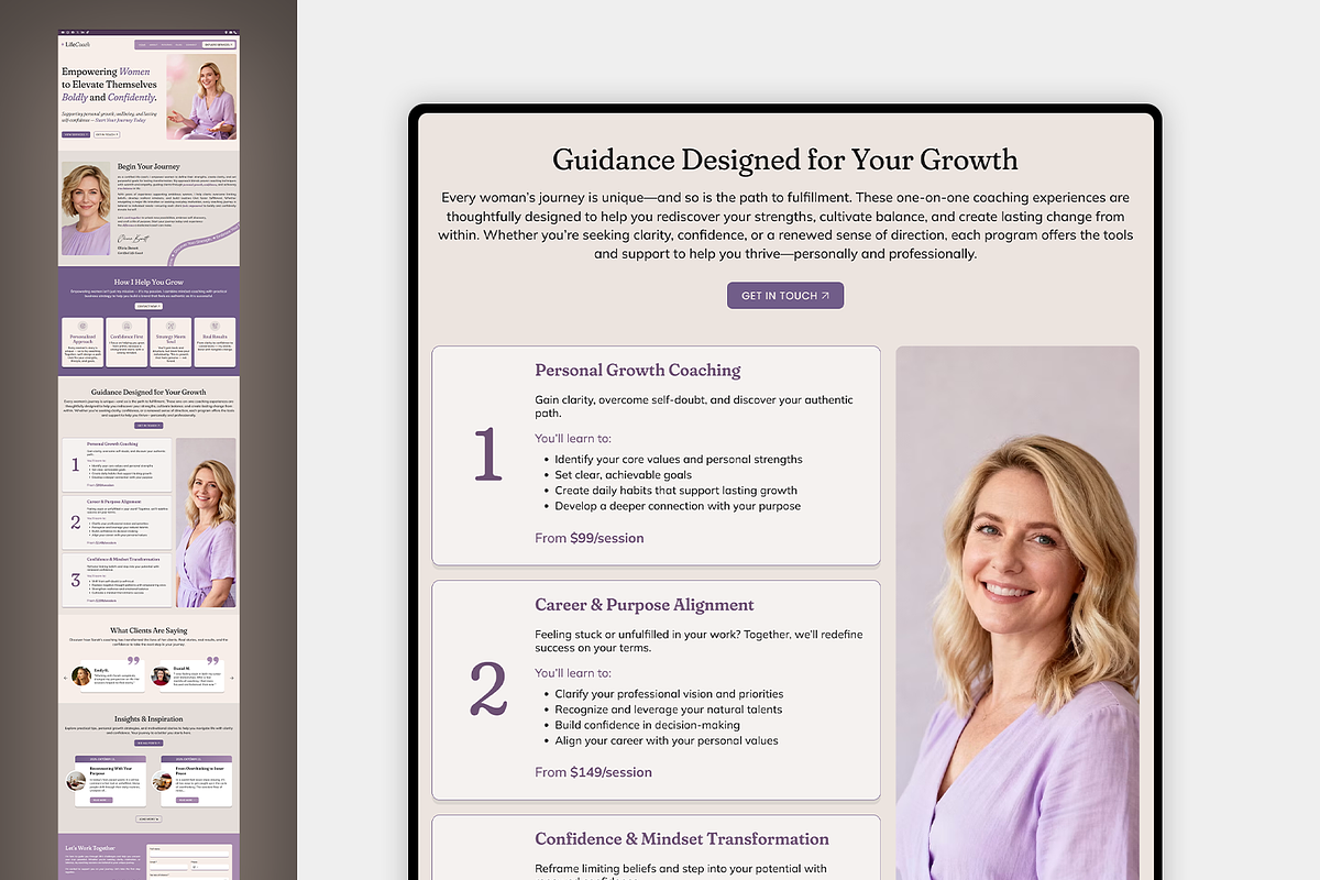 Life Coach Wix Studio Template, a Wix Template by Kitteeh (Photo 15 of 20)