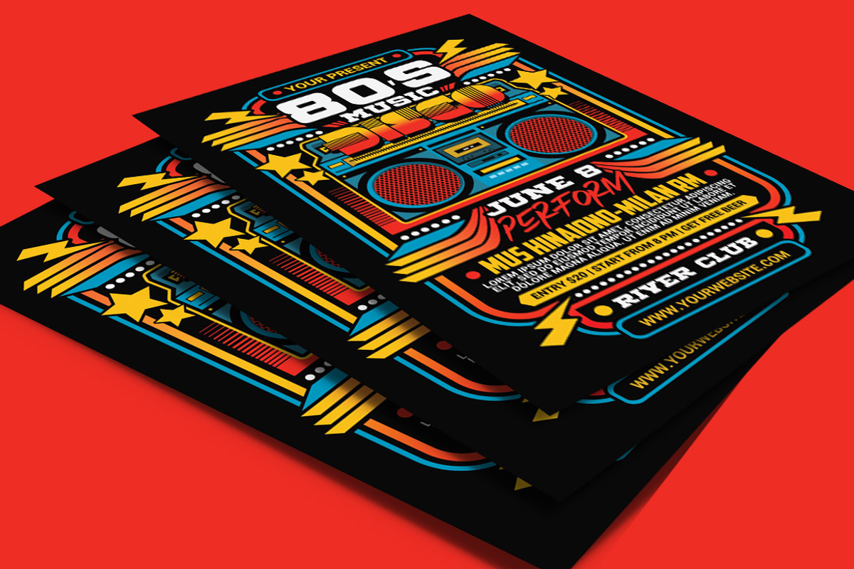 80's Retro Disco Party, a Flyer Template by Muhamad Iqbal hidayat (Photo 4 of 4)