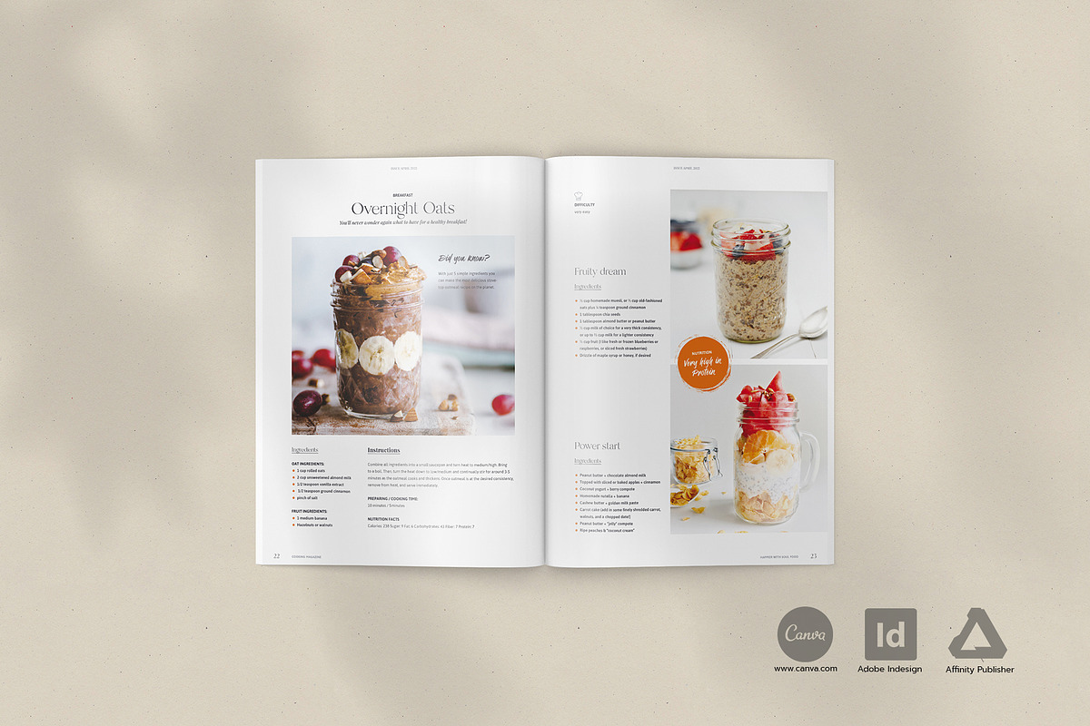 Cook- and Recipebook / Canva + Indd, a Brochure Template by Imagination Area (Photo 12 of 23)