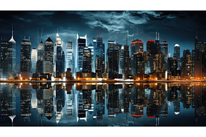 skyscraper buildings background ai, an Industrial Photo by pikepicture