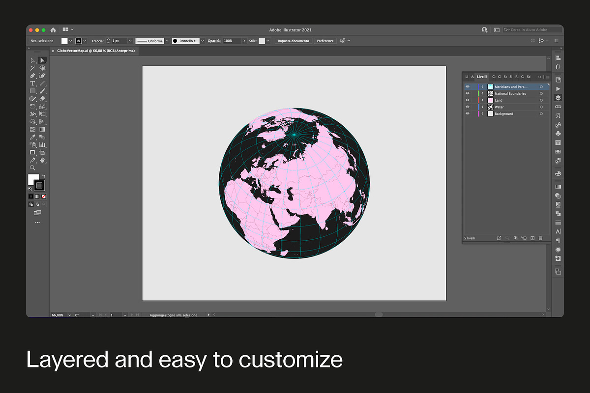Eurasia – Globe Vector Map, a Graphic by Fucina™ (Photo 3 of 3)