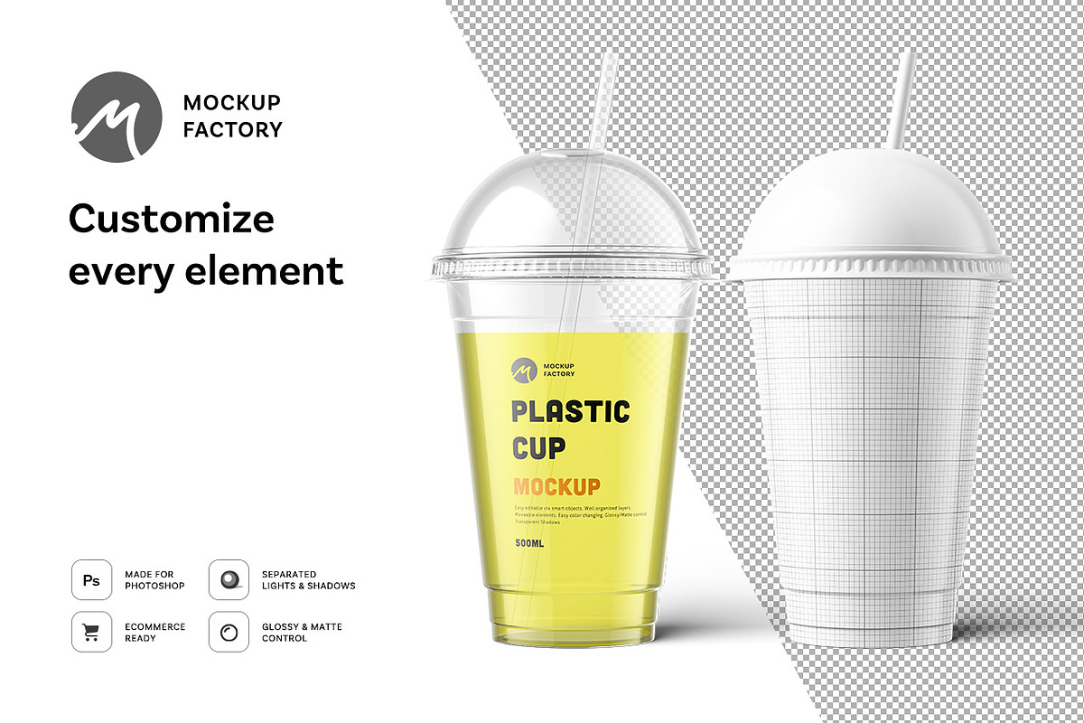 Plastic Cup Mockup, a Cups & Container Mockup by Mockup Factory (Photo 2 of 3)