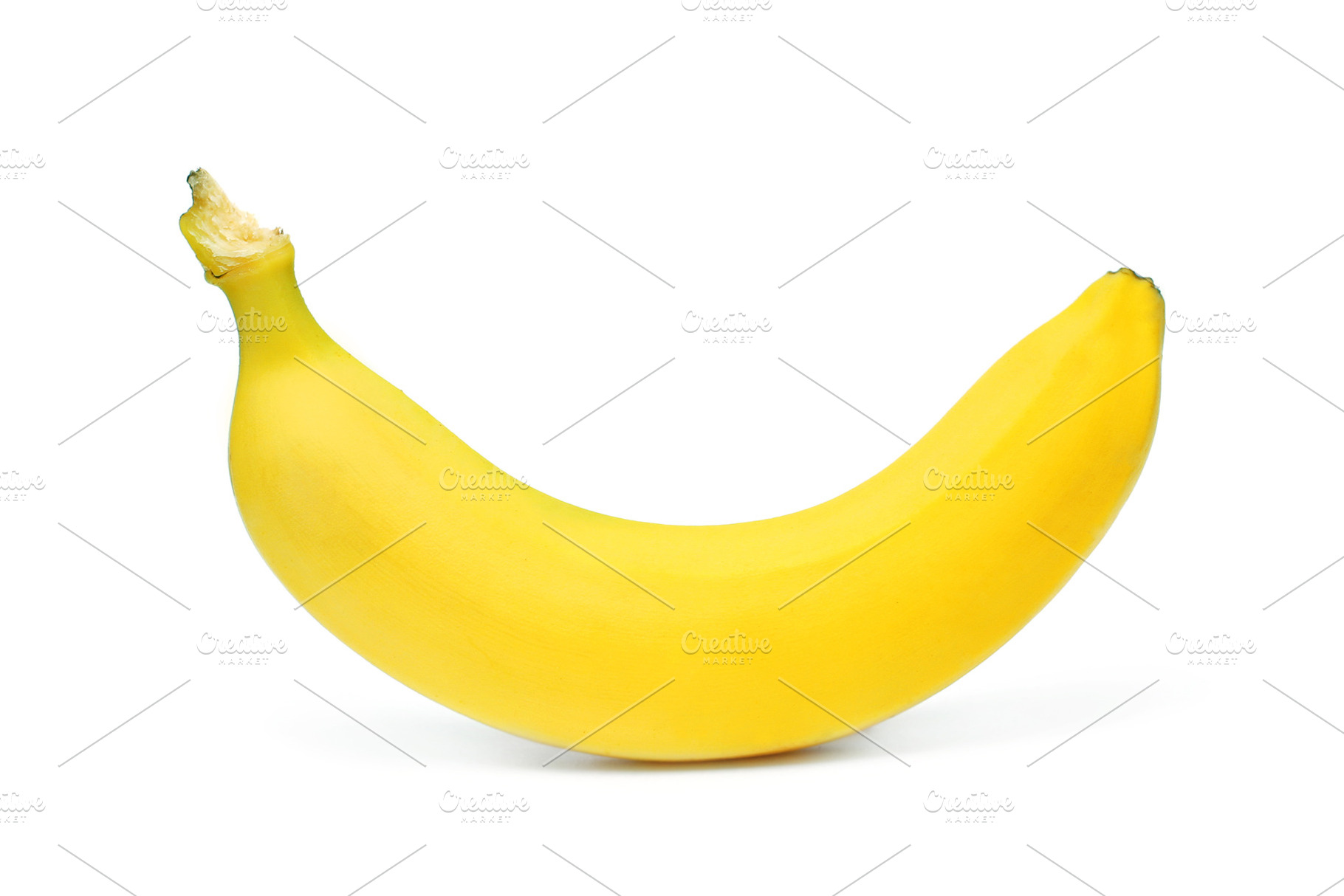 Ripe banana isolated, a Photo by saiko3p
