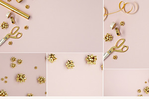 Blush & Gold Christmas Stock Photos