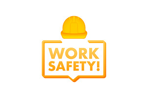 Work safety sign promoting workplace, an Illustration by DG-Market