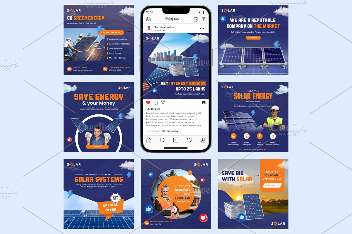 Solar System Marketing Post, a Social Media Template by IconexUI (Photo 3 of 7)