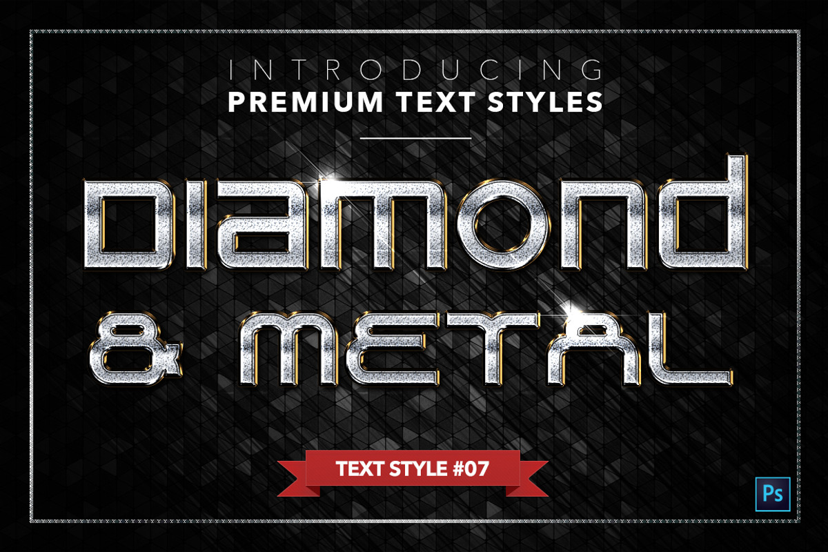 Diamond & Metal #3 - 18 Text Styles, a Layer Style Add-On by Jonas Stensgaard (Photo 8 of 21)
