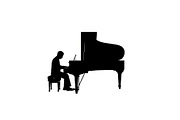 Piano Player Silhouette Vector Bundl, an Illustration by jahid234 (Thumbnail 13 of 20)