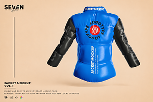 Thick Jacket Mockup back View, a Hoody Mockup by Se٧enStudio