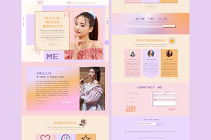 Wix Website Template Retro SMM