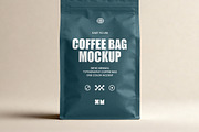Flat Bottom Coffee Pouch Mockup, a Packaging Mockup by Design Squad (Thumbnail 3 of 4)