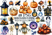 Watercolor Halloween Evening, an Illustration by Sublimation Artist (Thumbnail 1 of 6)