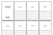 Fully Editable Calendar Months, a Stationery Template by S.M.R (Thumbnail 1 of 3)