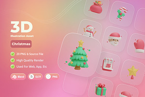 3D Cute Christmas Icon