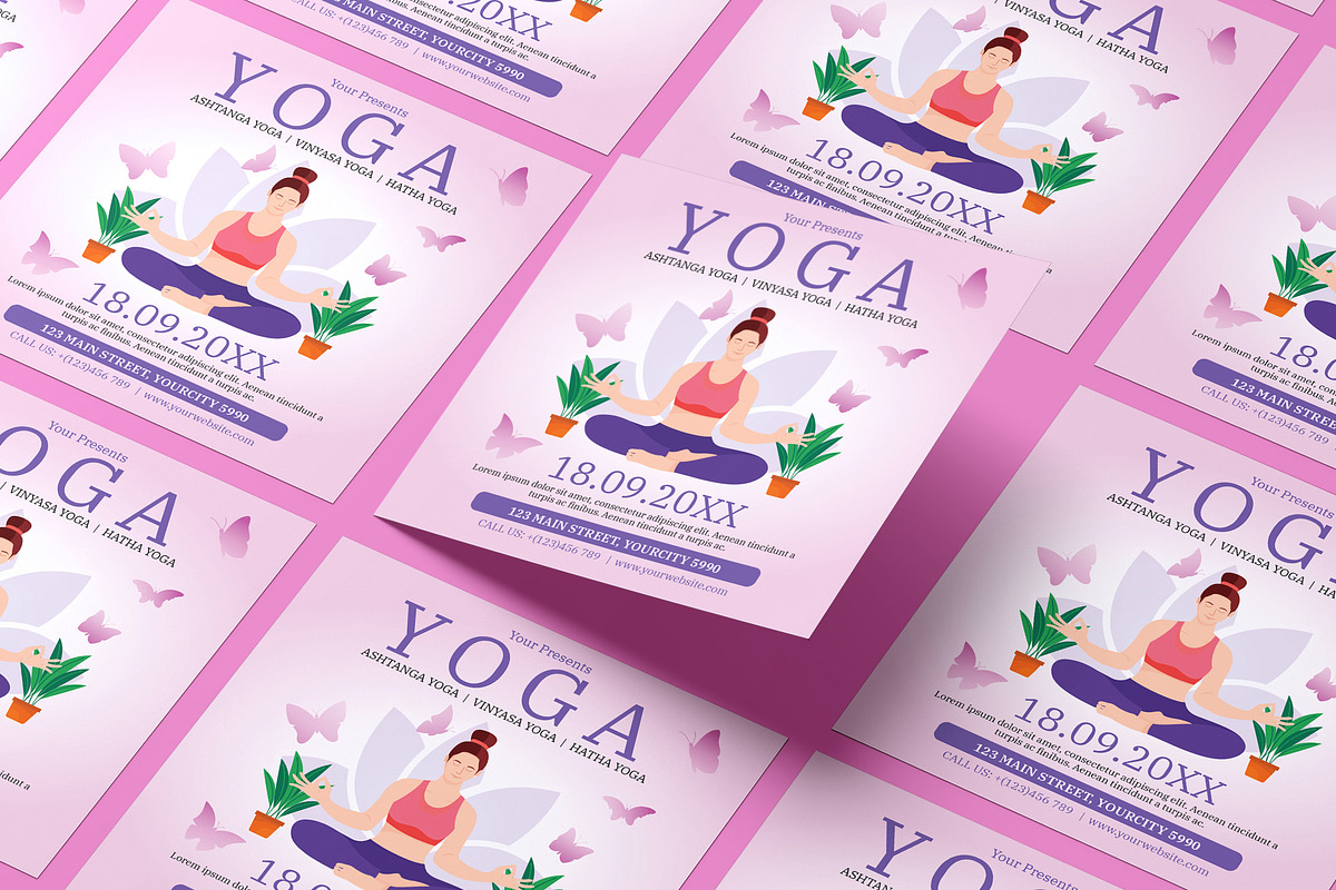 Yoga Flyer, a Flyer Template by Creativestoree (Photo 2 of 5)