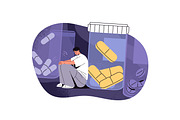 Addictions, bad habits concepts set, a Person Illustration by PaperTrident (Thumbnail 2 of 9)