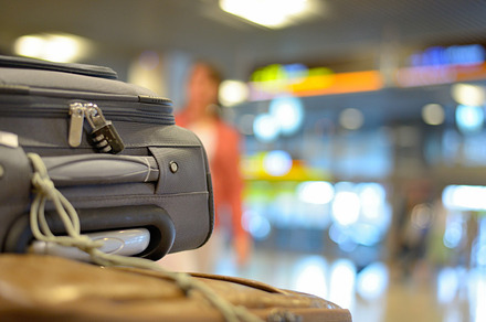 Suitcase at the airport