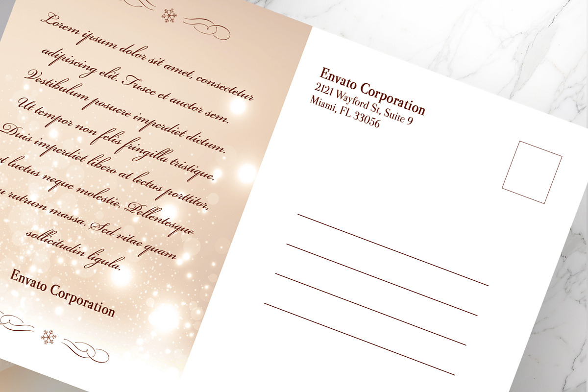 Merry Christmas Postcard Photoshop, a Flyer Template by Godserv Designs (Photo 10 of 12)