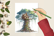 Earth Day Watercolor Cliparts, an Illustration by RobertsArt (Thumbnail 6 of 7)