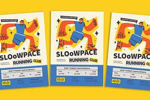 Running Club Flyer, a Flyer Template by Gumico Studio.