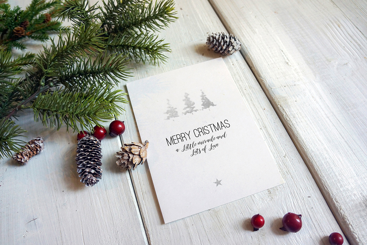 Christmas card Mockup, a Print Template by Amris (Photo 5 of 6)