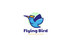 Flying Bird Simple Mascot Logo, a Branding & Logo Template by Artnivora.Std