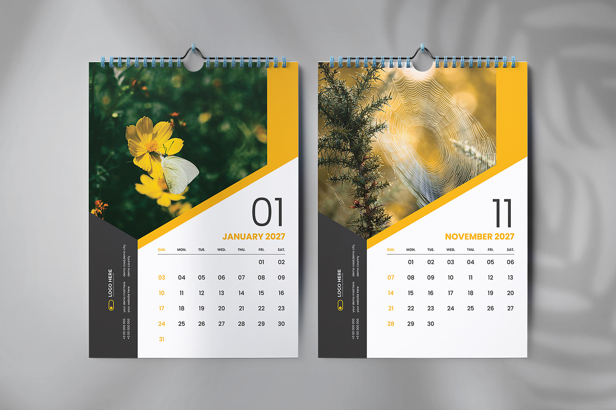 Wall calendar design template, a Stationery Template by Tanmoy Topu (Photo 4 of 5)