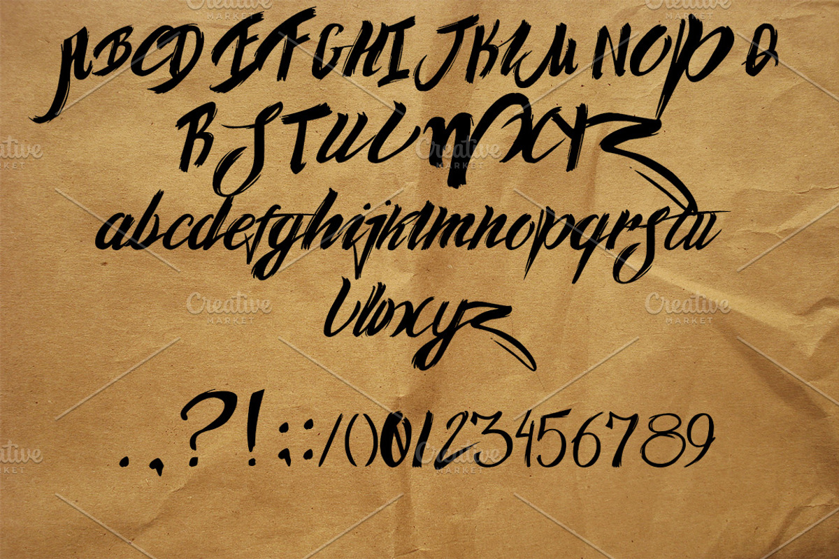 Graffiti font script preview 4